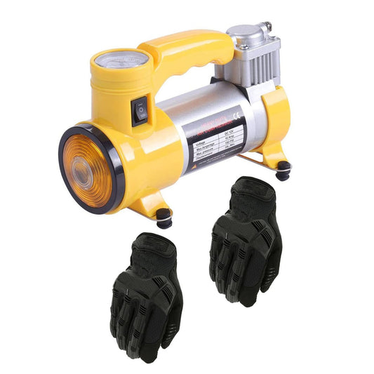 150PSI Cyclone Air Compressor With Working Light & Heavy Duty Work Gloves