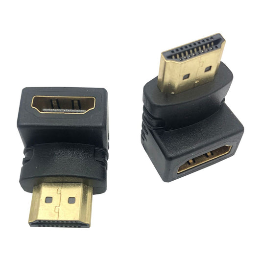 2 Male To Female HDMI 4K Up To 1080P & Hi-Res Audio L Shape Adapters