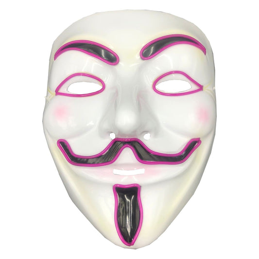 Anonymous Purge Light Up Neon Mask With 2 AA Batteries