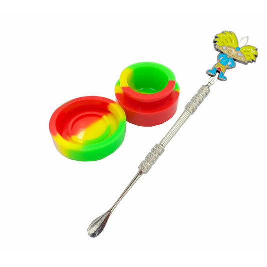 Dab Hey Arnold! Dabbing Tool 12cm Long Dabber and Silicone 5ml Pot