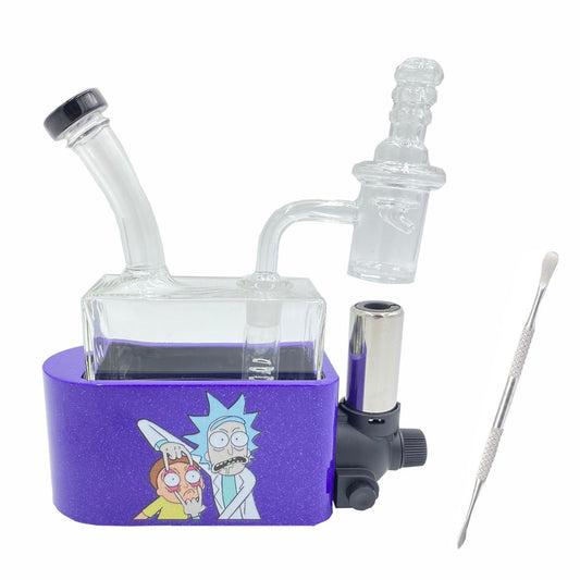 Dab Rig In One RIO Portable Vaporizer With Built In Torch - Purple
