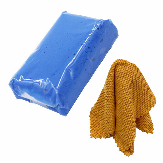 Clay Bar Treatment for All Auto & Vehicle Body & Addon Micro Fibre Cloth