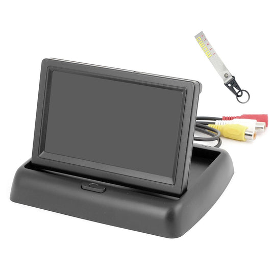 Foldable 4.3" Car Monitor, Reverse Camera LCD Display & A Lanyard Keychain
