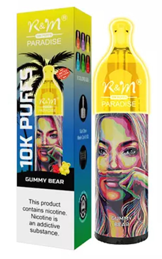 10000 Puffs Rechargeable Disposable Vape 17ml E-Liquid - Gummy Bear 2%
