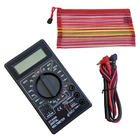 Handheld Audible Digital Multimeter With Probes & An Add On Carry Case