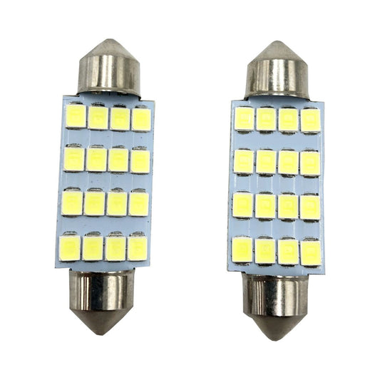 16 SMD 12V 41mm White High Power LED Car Lights