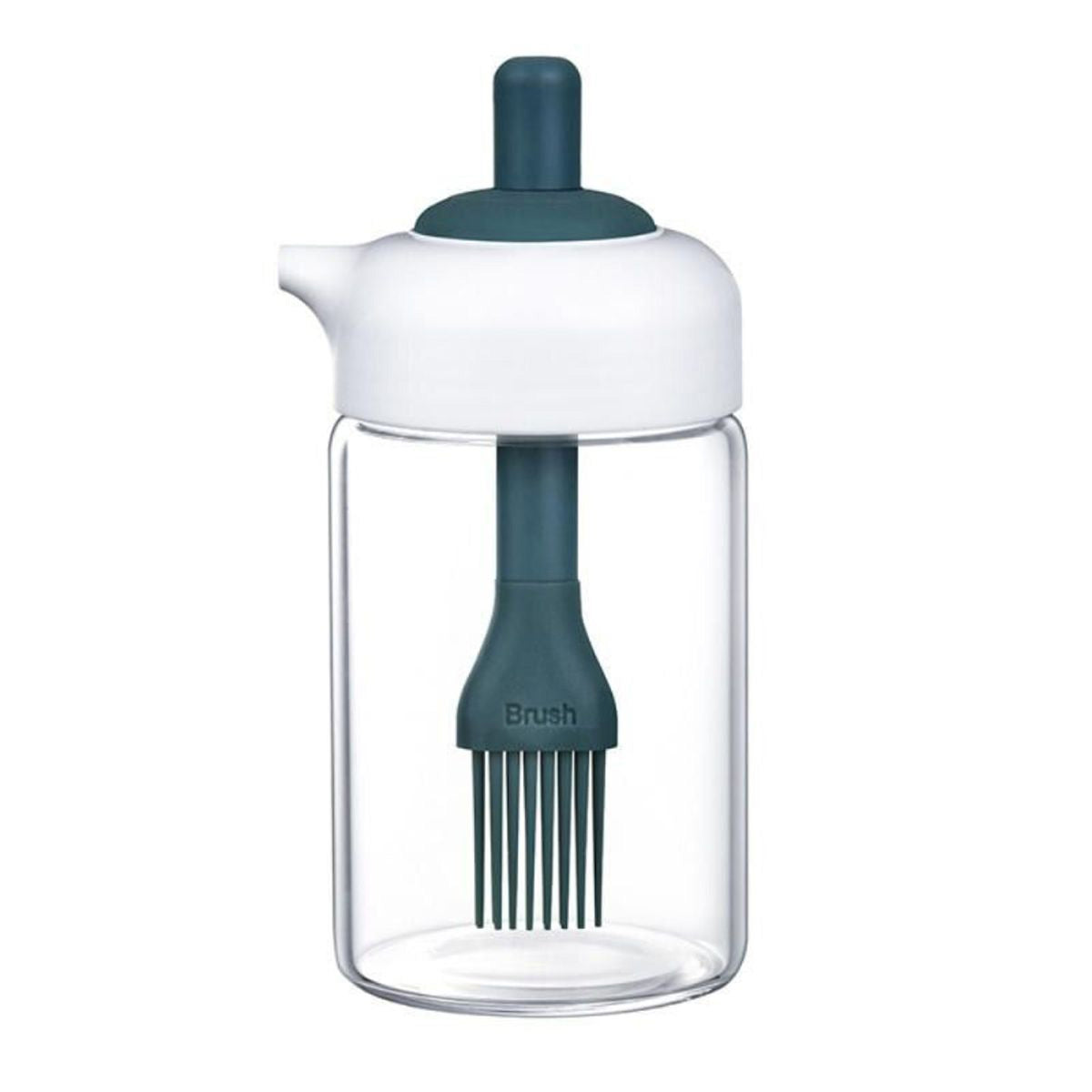 2-in-1 Brush and Pour Liquid Condiment Jar