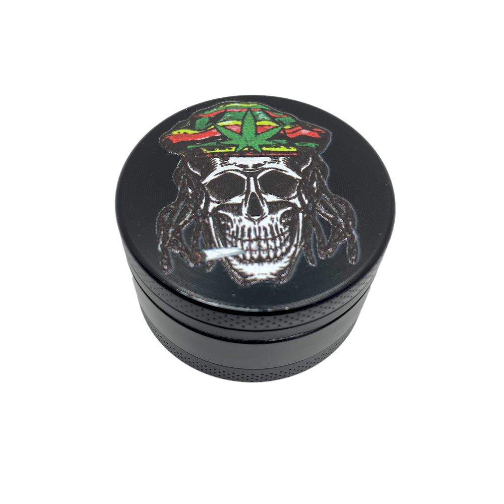 Dry Herb 3 Stage Jamaican Rasta Skull Aluminium Crusher Grinder