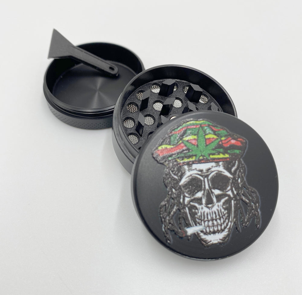 Dry Herb 3 Stage Jamaican Rasta Skull Aluminium Crusher Grinder