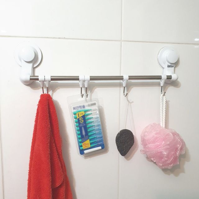 Bathlux Towel Rail With Hooks