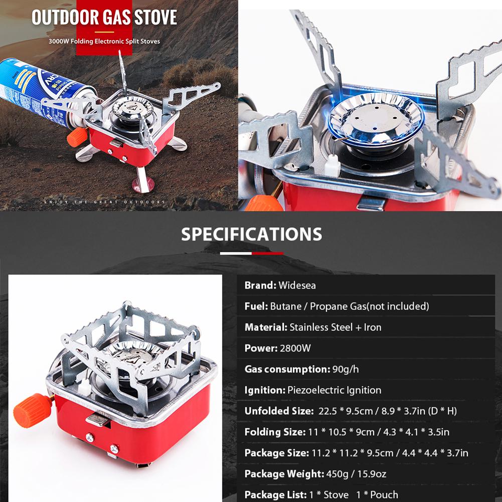 Foldable Gas Stove & Carry Bag -Gas Not Included 9.5x9.5x9cm