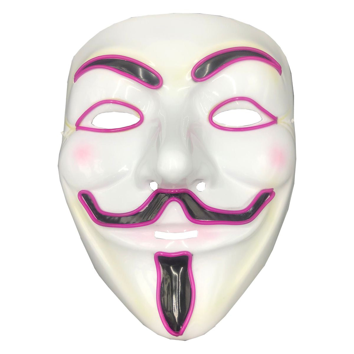 Anonymous Purge Light Up Neon Mask With 2 AA Batteries