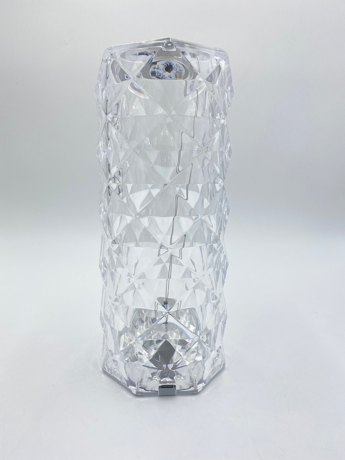 Cylinder Shaped Rose Acrylic Crystal Look 16 Colour Changing LED Desk Lamp