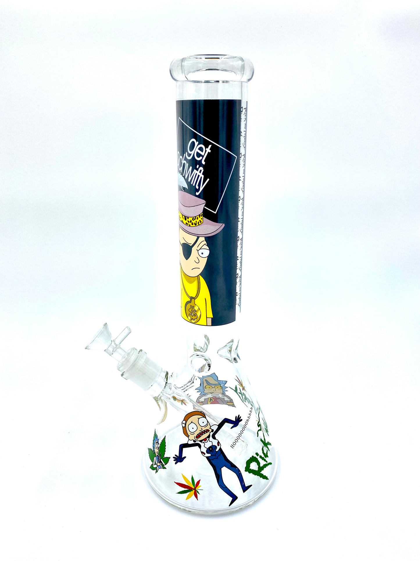 Dab Rick & Morty Glass Beaker Ice Bong Water Pipe – 39.5cm