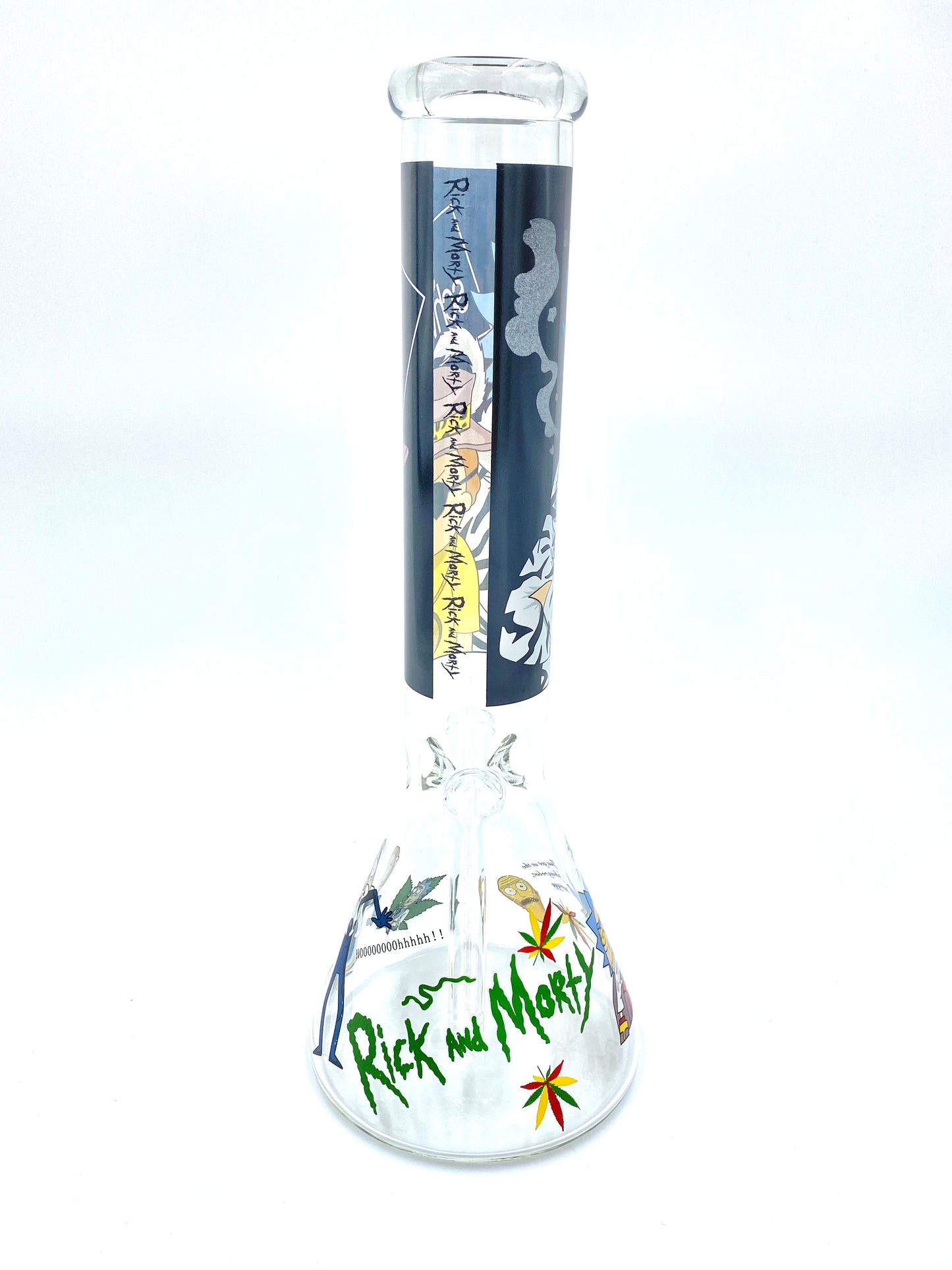 Dab Rick & Morty Glass Beaker Ice Bong Water Pipe – 39.5cm