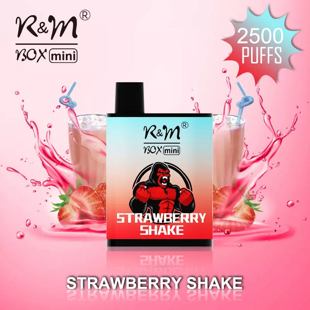 2500 Puffs Mini Disposable Vape 7ml E-Liquid - Strawberry Shake